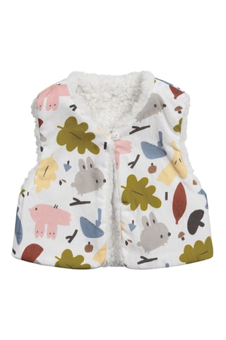 Mouwloos Dubbelzijdig Vest - Wit