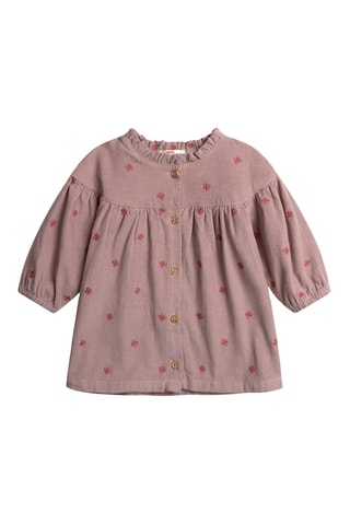 Velours Jurk - Poederroze
