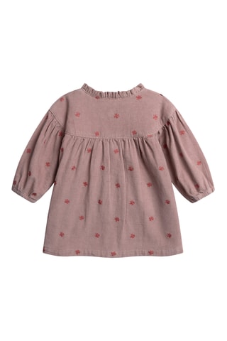 Velours Jurk - Poederroze