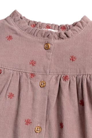Velours Jurk - Poederroze