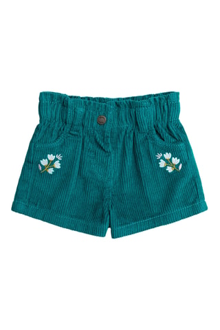 Velours Short - Pauwblauw