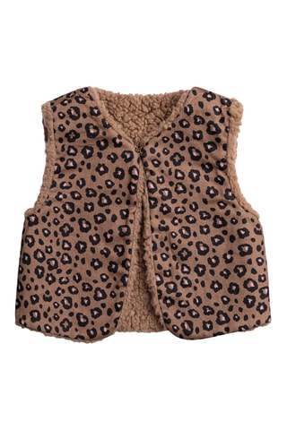 Mouwloos Dubbelzijdig Vest - Beige