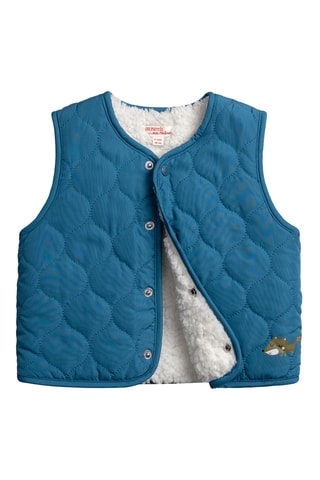 Dubbelzijdige Sweater - Pauwblauw en Wit