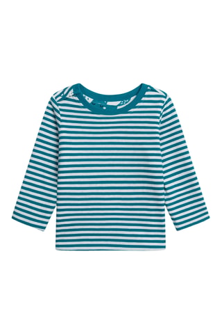 T-shirt - Ecru en Blauw