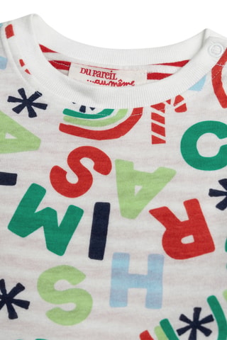Dubbelzijdig T-shirt - Ecru