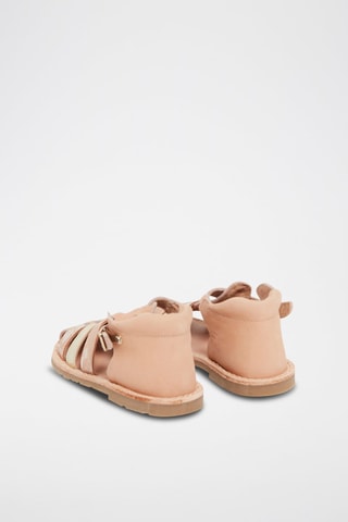 Leren Sandalen  Koraalrood