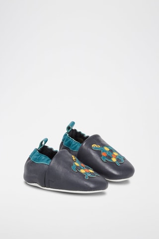 Leren Pantoffels Marineblauw