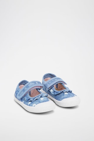 Canvas Mary Janes Blauw