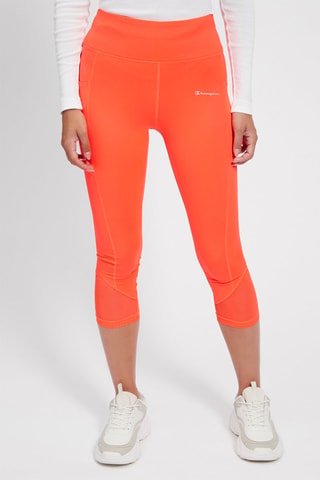 Sportlegging Hoge Taille - Wit en oranje