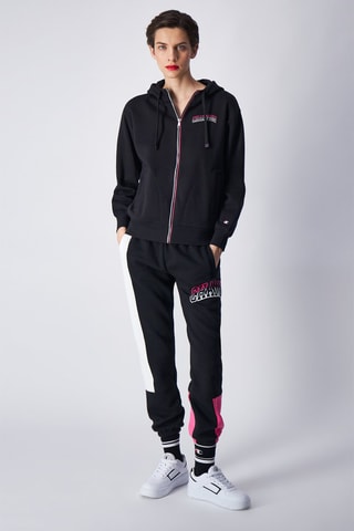 Sweater met Capuchon Color Punch - Zwart - Zwart