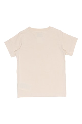 T-shirt - Wit, beige en blauw