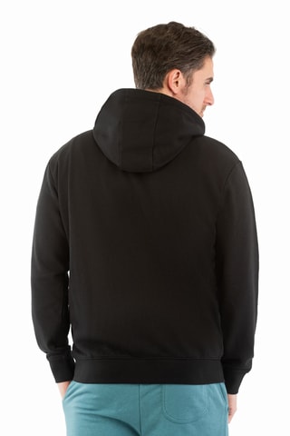 Sweater met Capuchon Patch - Zwart