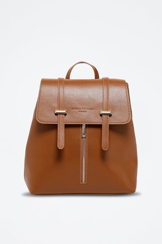 Mochila de couro Rosa - Camel