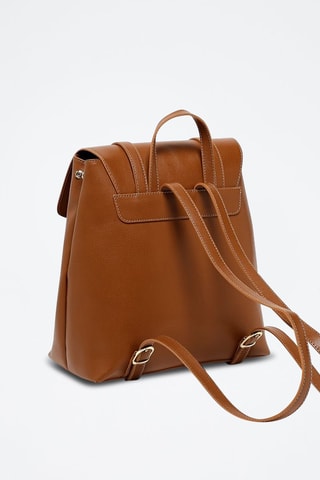Mochila de couro Rosa - Camel
