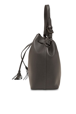 Mala bucket em couro e pochete Jila - Cinzento-escuro