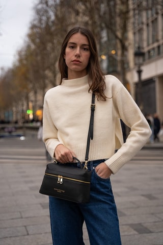 Sac à main en cuir Grand Simos - Noir