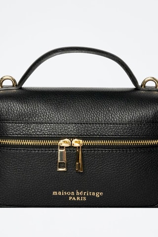 Sac à main en cuir Grand Simos - Noir