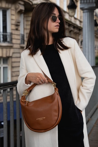 Sac porté épaule en cuir Ric - Camel