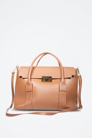 Cabas en cuir Elara - Camel