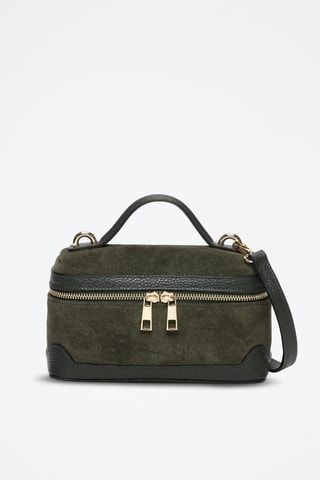 Mala a tiracolo de nobuck Simos Suede - Verde