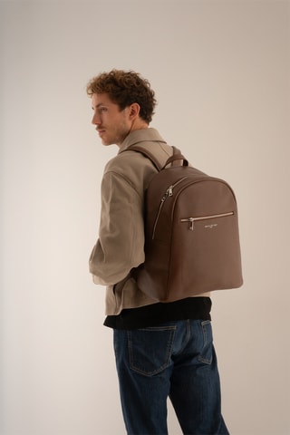 Mochila de couro Jonas - Castanho