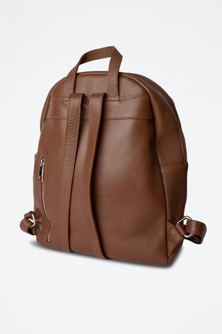 Mochila de couro Jonas - Castanho