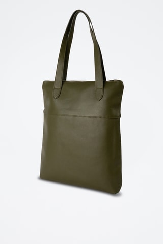 Tote bag de couro Enzo - Verde