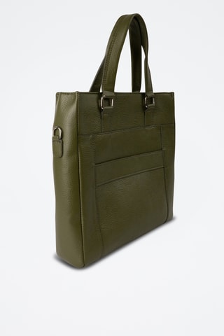 Tote bag de couro Ethan - Verde