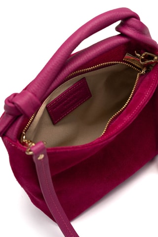 Sac à main en nubuck Midi - Fuchsia