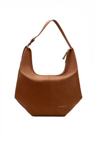 Sac porté épaule en cuir Vita - Camel