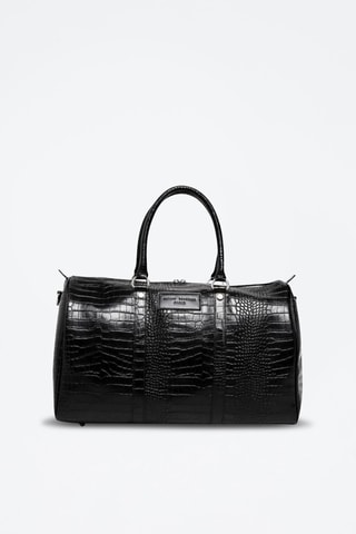 Mala bucket de couro Nino - Preto