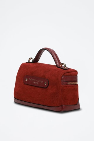 Mala a tiracolo de nobuck Simos Suede - Vermelho