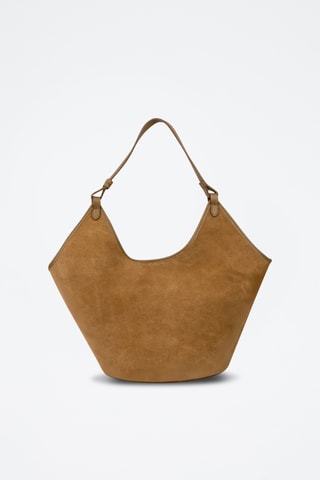 Sac porté épaule en nubuck Cedro - Taupe