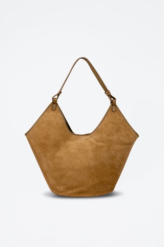 Sac porté épaule en nubuck Cedro - Taupe