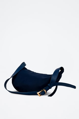 Bolsa de cintura em couro Rachel Ny - Azul-marinho
