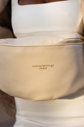 Bolsa de cintura em couro - Bege