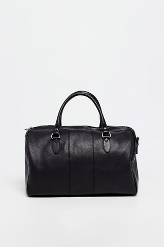 Saco de viagem em couro Mini week - Preto