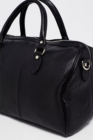 Saco de viagem em couro Mini week - Preto