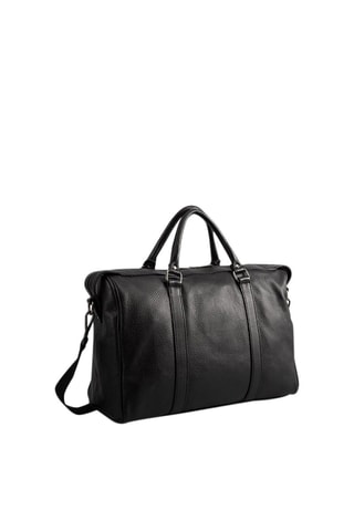 Mala bowling de couro Lony - Preto