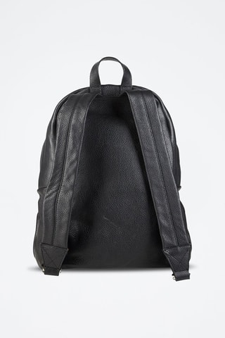 Mochila de couro Pete - Preto