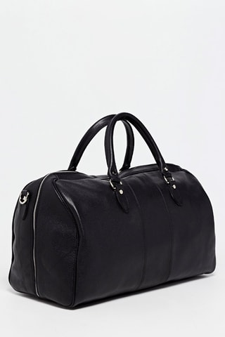 Saco de viagem de couro Week - Preto