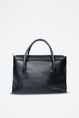Mala shopper de couro Elara - Preto