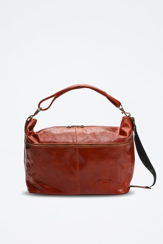 Mala de ombro em couro Jax Vintage - Camel