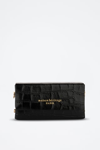 Mala a tiracolo em couro Nyx - Preto