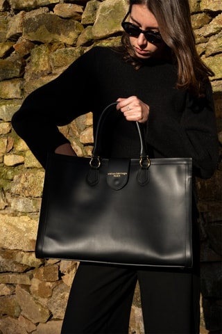 Cabas en cuir Mara - Noir