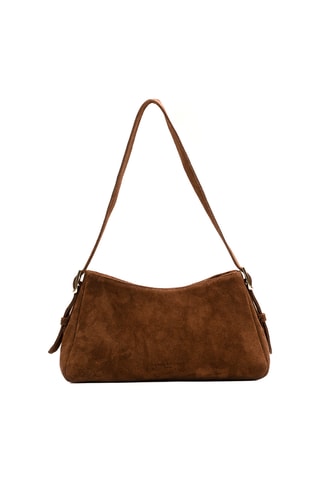 Sac porté épaule en nubuck Napoli - Camel