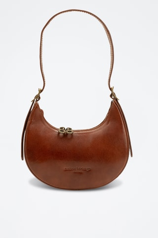 Sac porté épaule en cuir Jessie - Marron