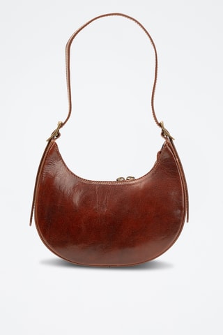 Sac porté épaule en cuir Jessie - Marron