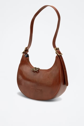 Sac porté épaule en cuir Jessie - Marron