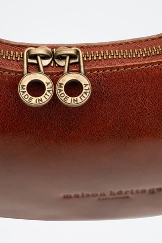 Sac porté épaule en cuir Jessie - Marron